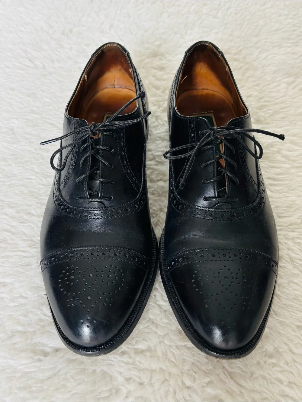 Cole Haan Black leather Lace up Oxfords Shoes size 10.5 D